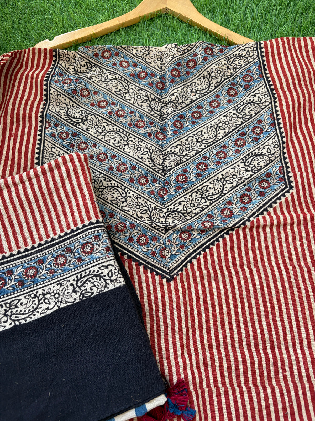 Kala cotton Ajrakh Kurta and dupatta