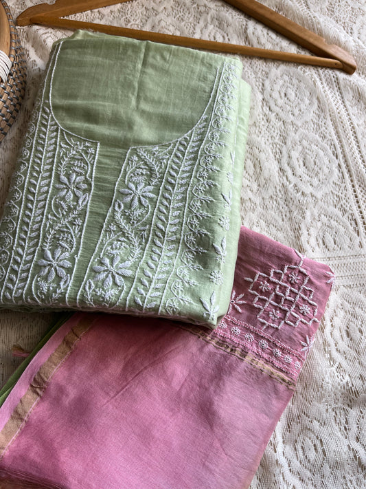 Chanderi Chikankari Kurta Dupatta