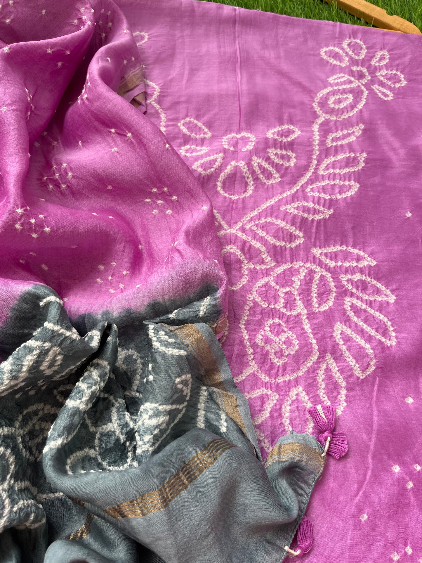 Chanderi Bandhani kurta dupatta