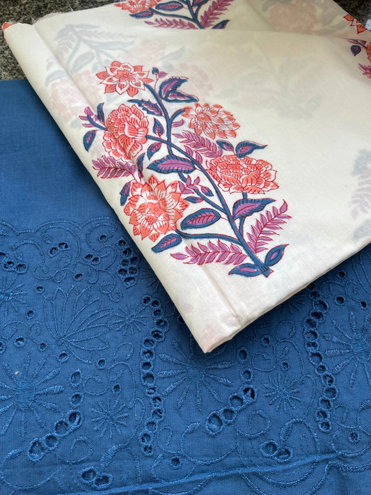 Cotton kurta fabric hakoba Bottom