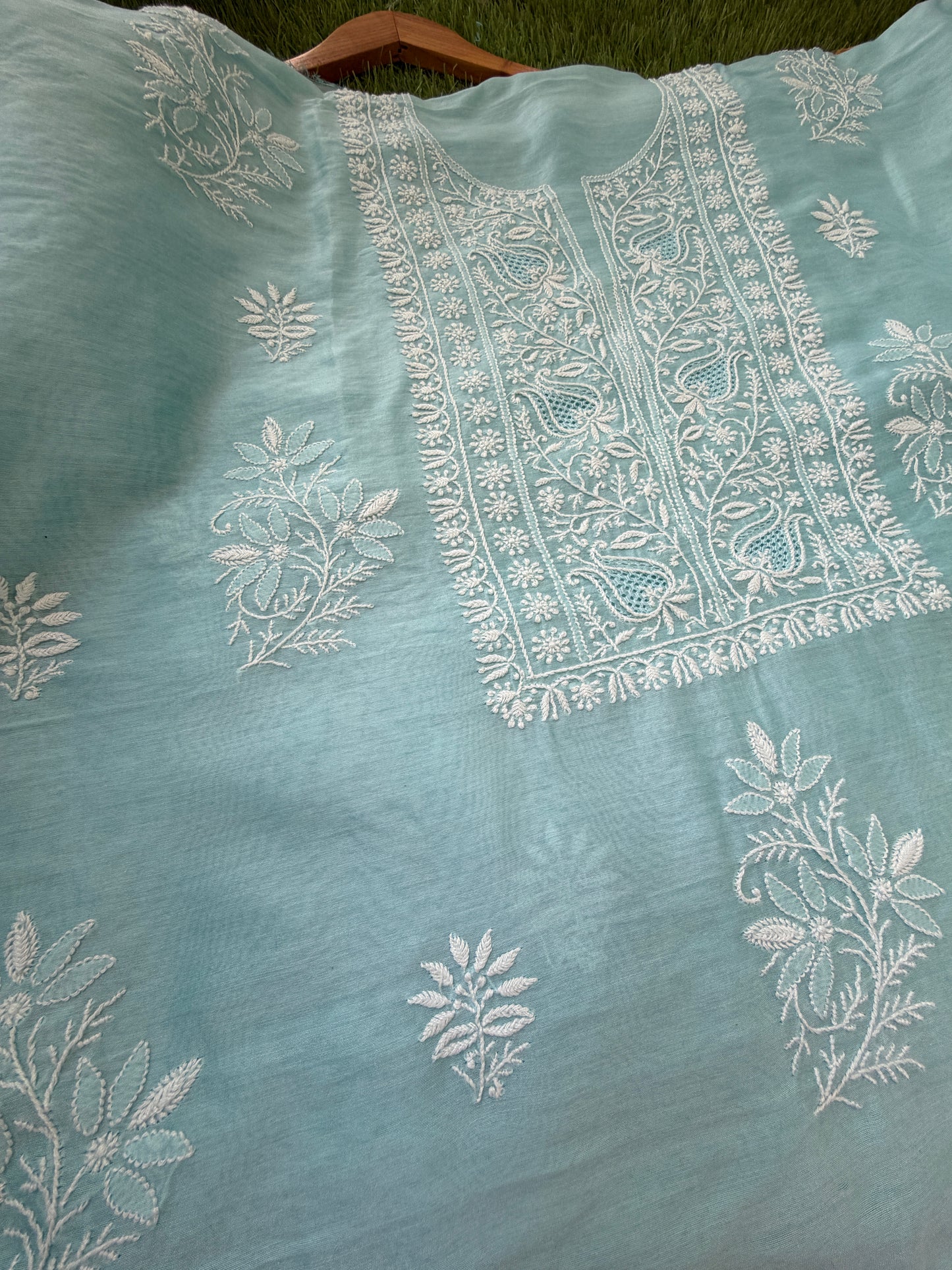Chikankari chanderi Kurta