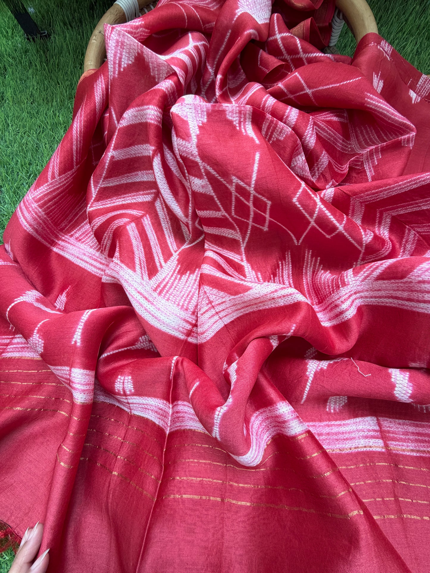Chanderi Shibori kurta dupatta