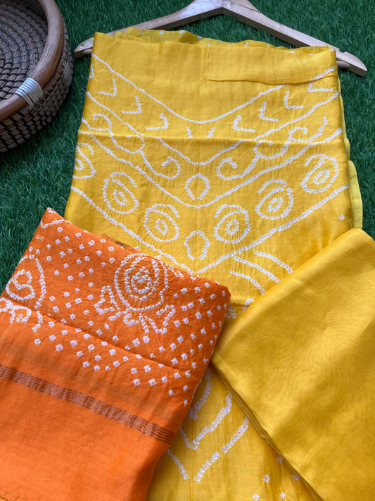 Chanderi Bandhani kurta dupatta