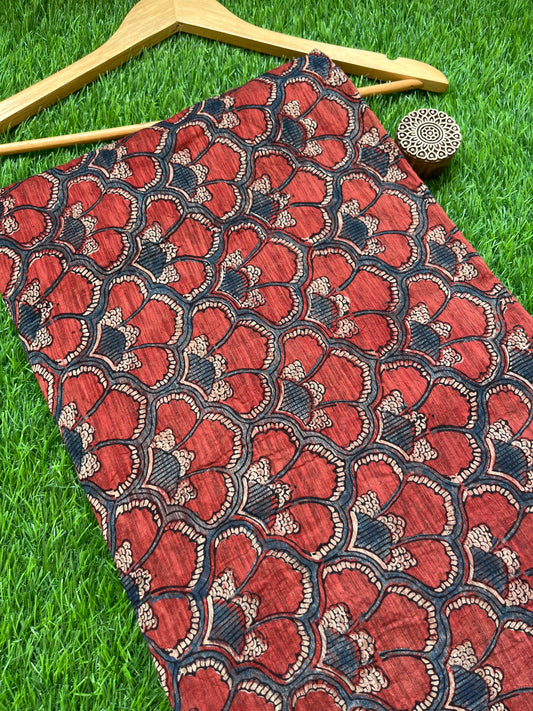 Ajrakh Chanderi fabric