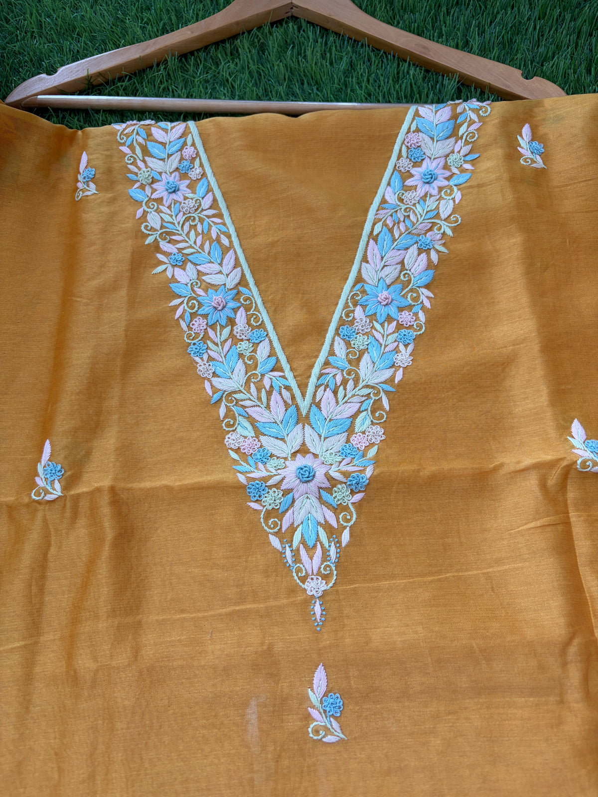 Chanderi silk thread work Kurta