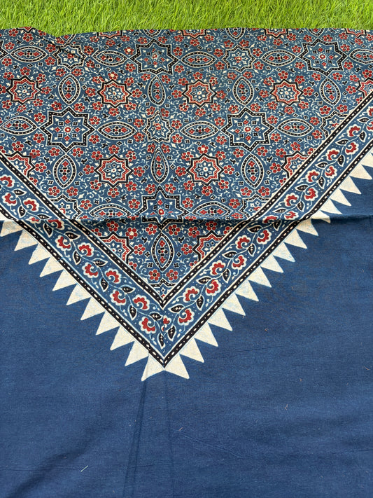 Cotton Ajrakh patterned fabric
