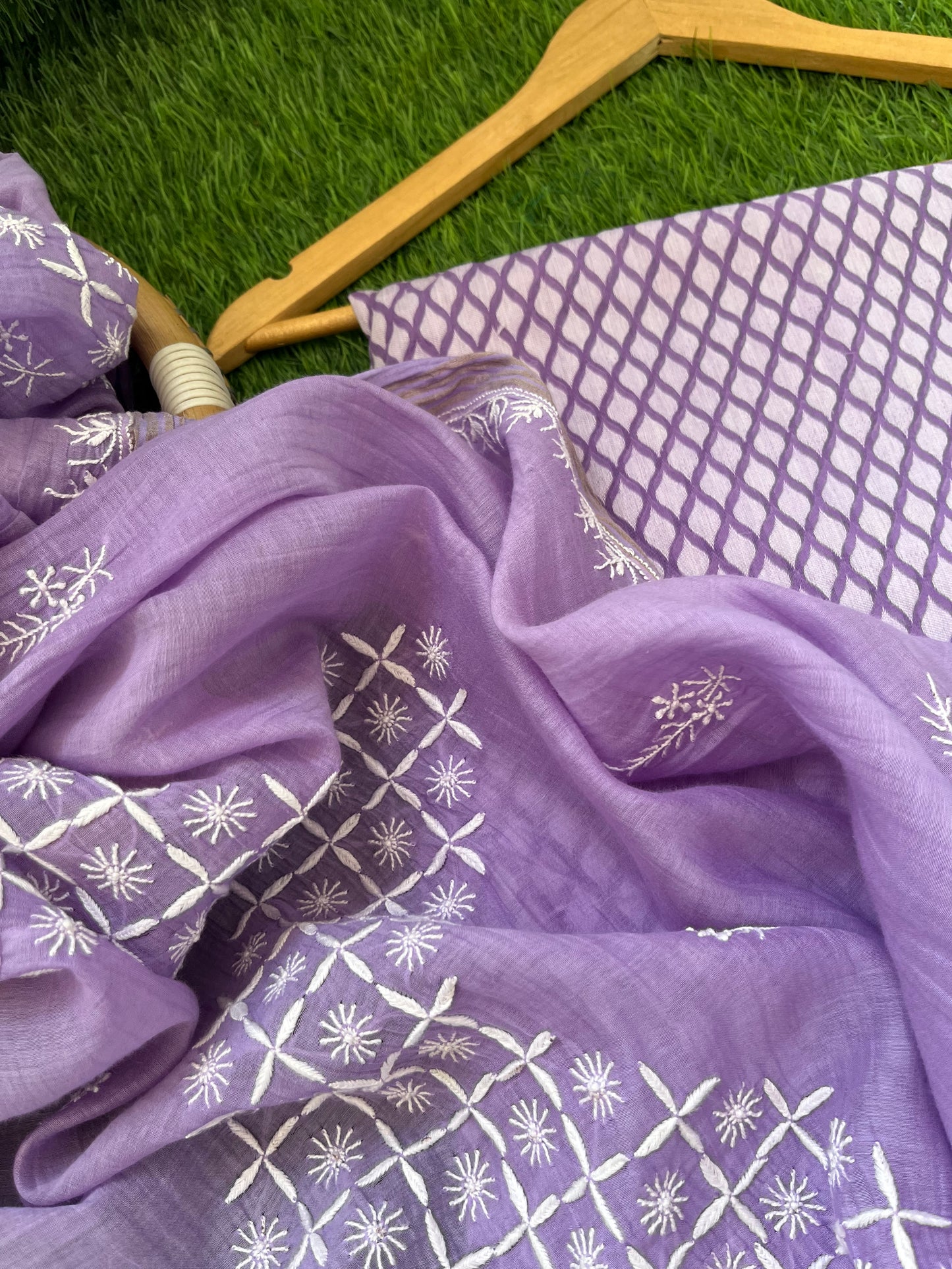 Jaamdani kurta chikankari dupatta