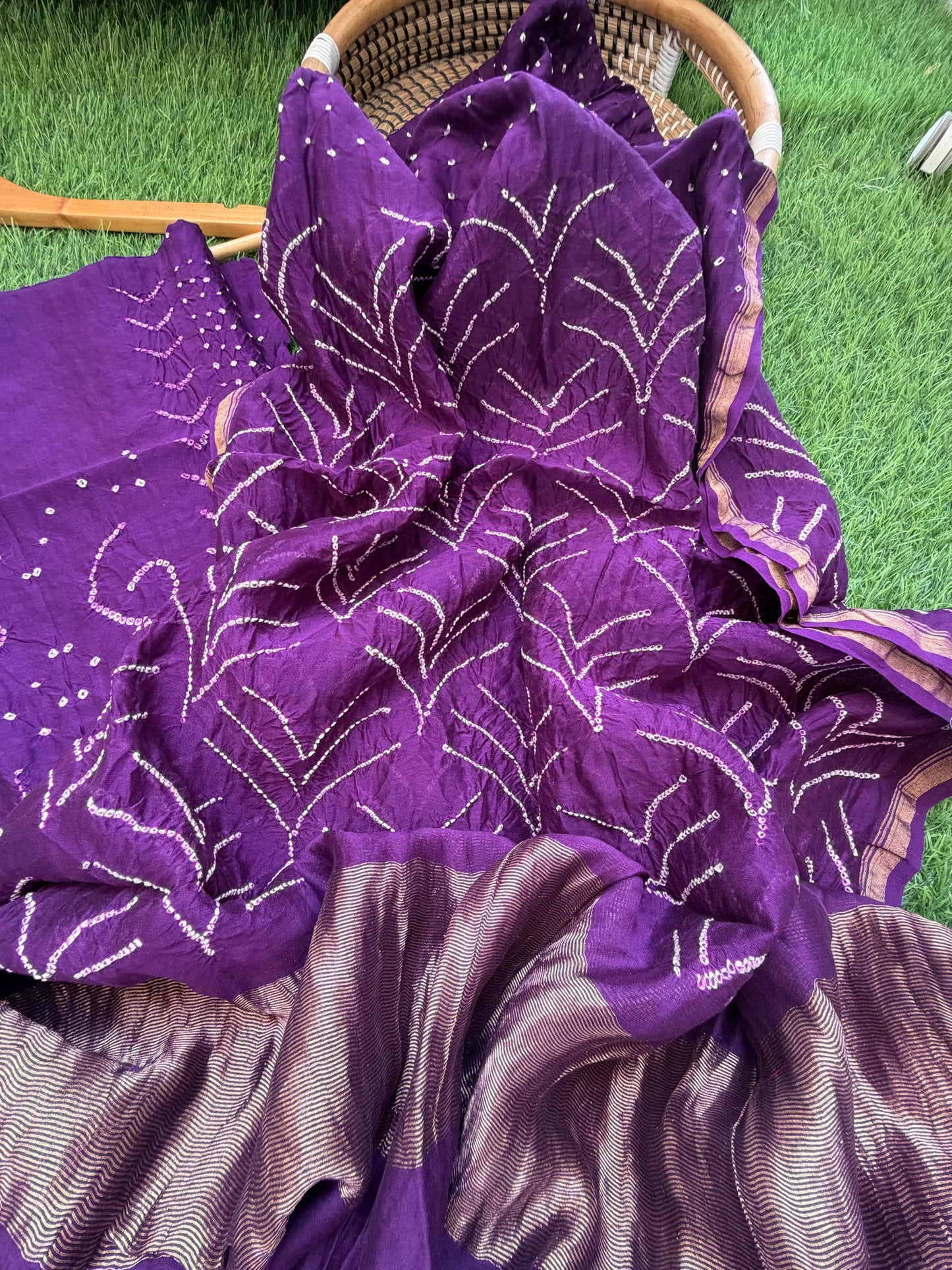 Chanderi Bandhani kurta dupatta