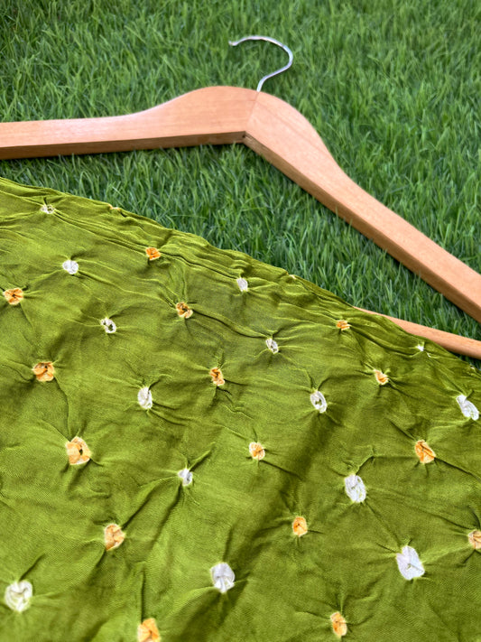 Modal Silk bandhani fabric