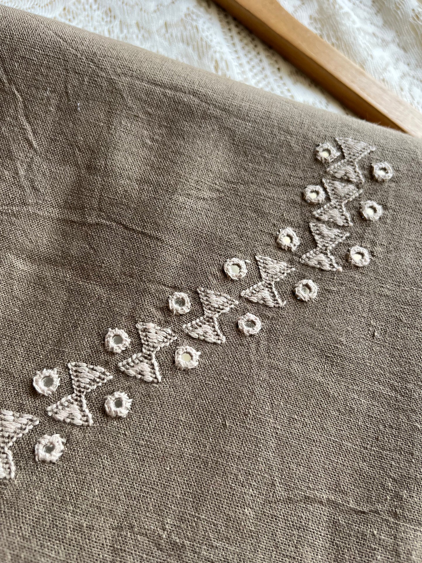 Handwoven organic kala Cotton kurta bottom dupatta