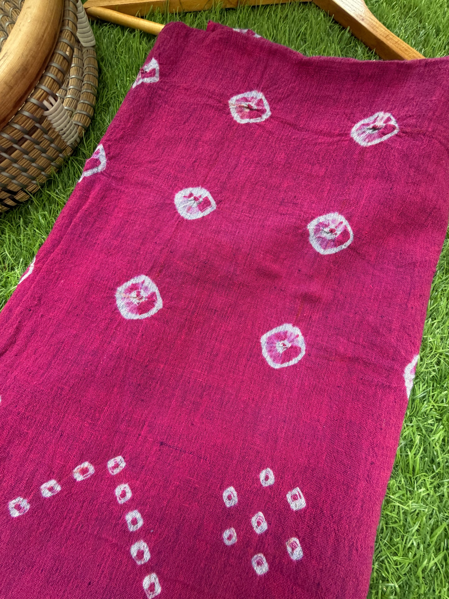 Handwoven organic kala Cotton bandhani fabric (Copy)