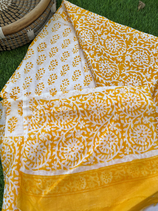 Cotton 3 pc set - kurta Bottom Dupatta