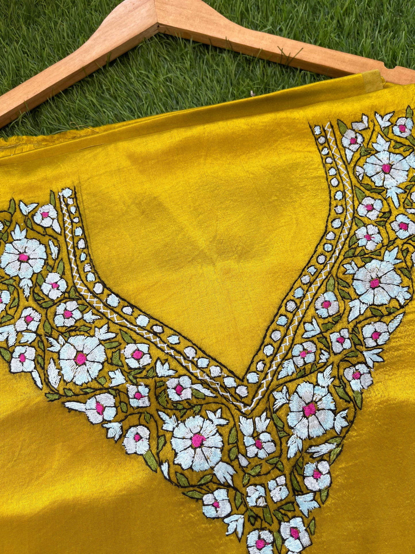 Mashru Silk kashmiri work kurta