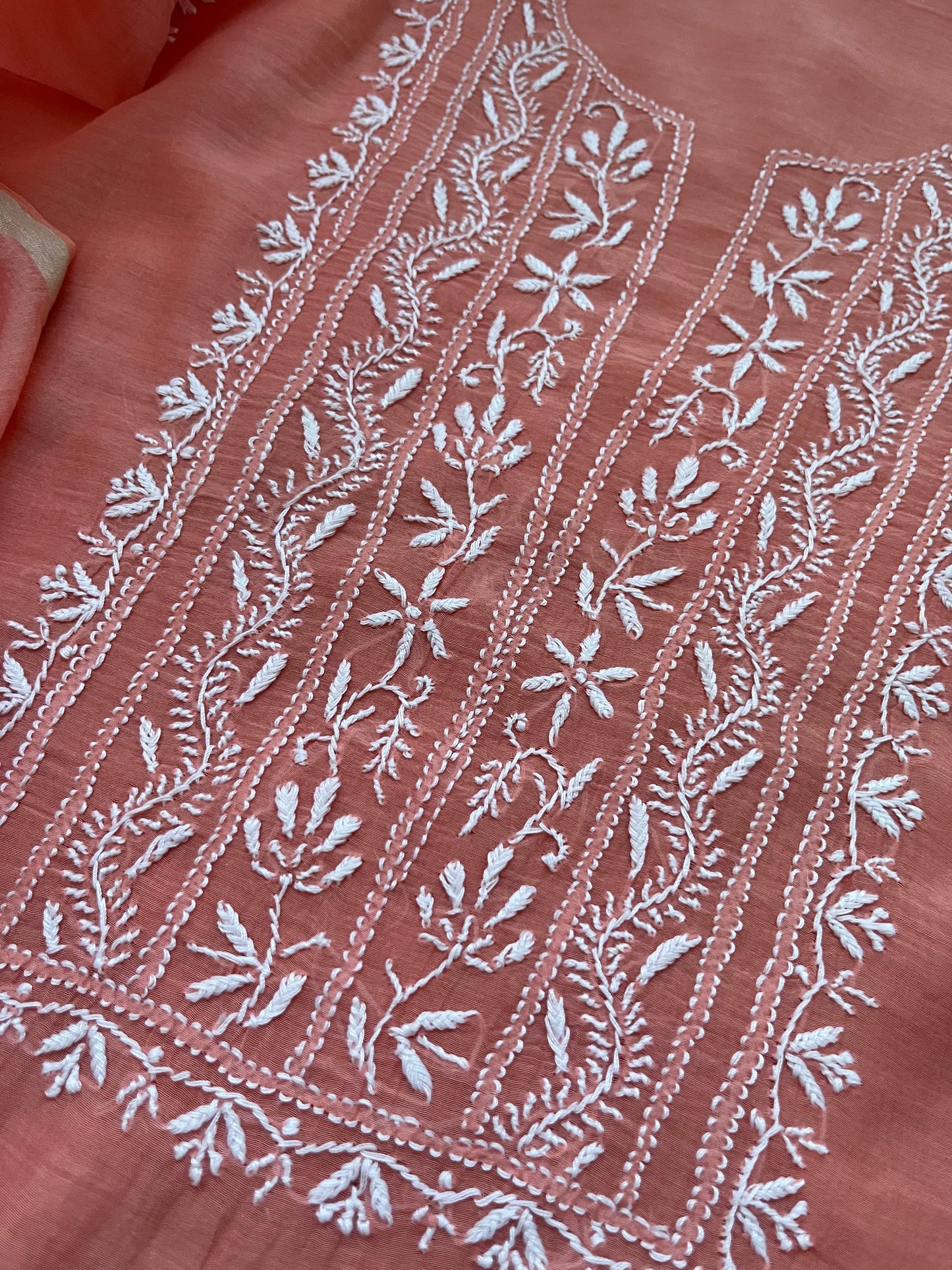 Chanderi Chikankari Kurta Dupatta