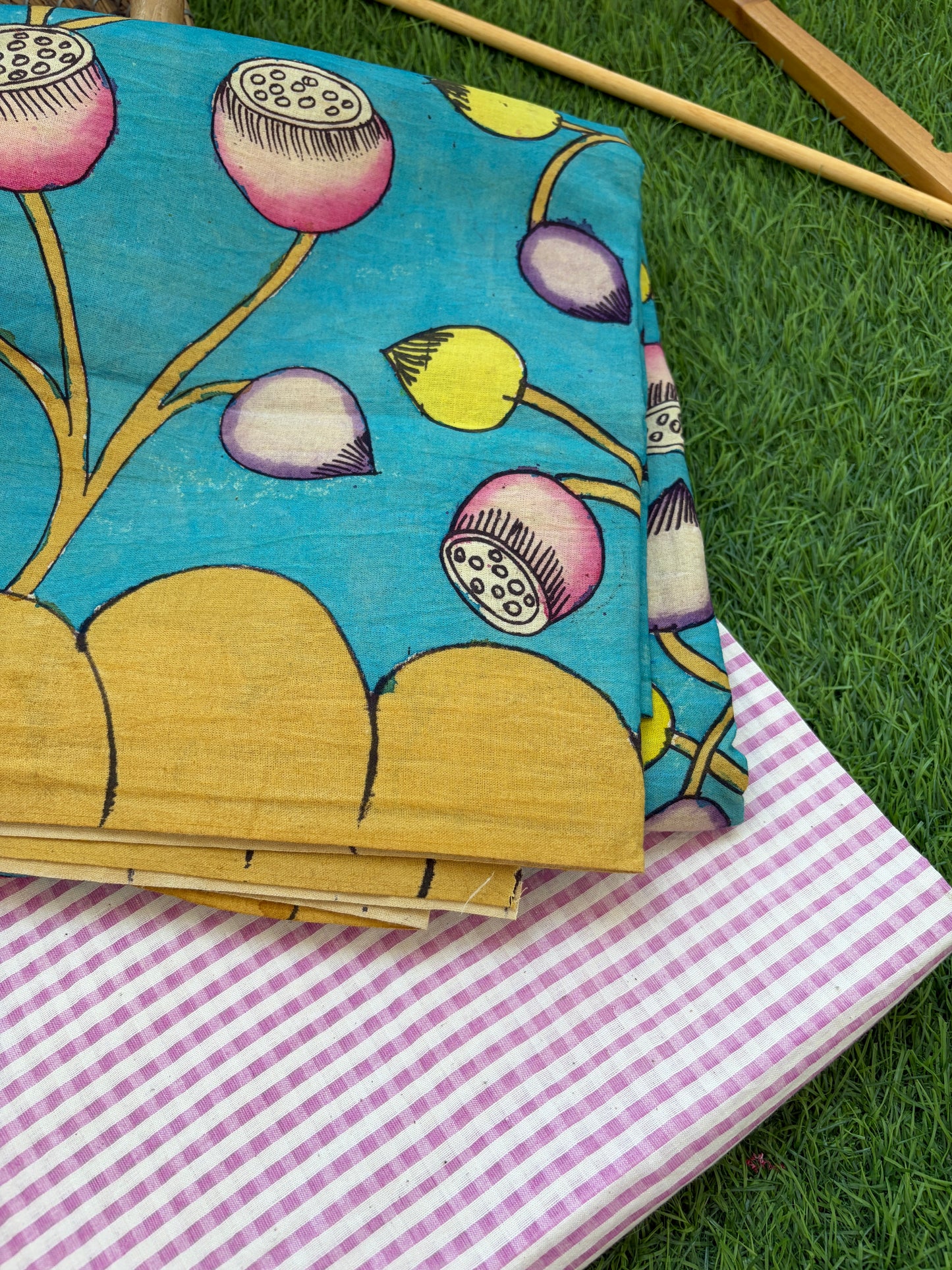 Cotton Kalamkari Fabric (hand painted)