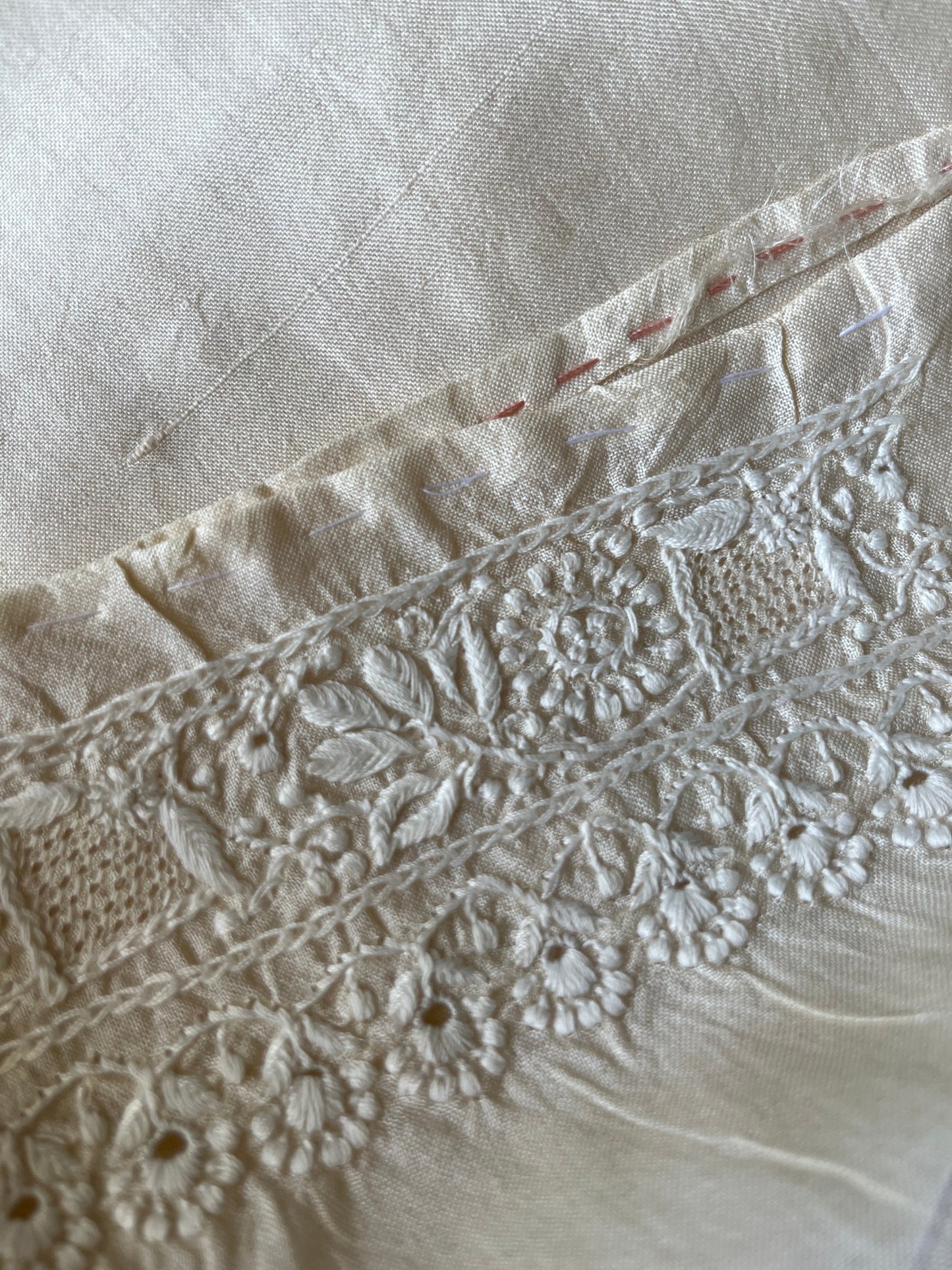 Tussar Silk Chikankari kurta Dupatta