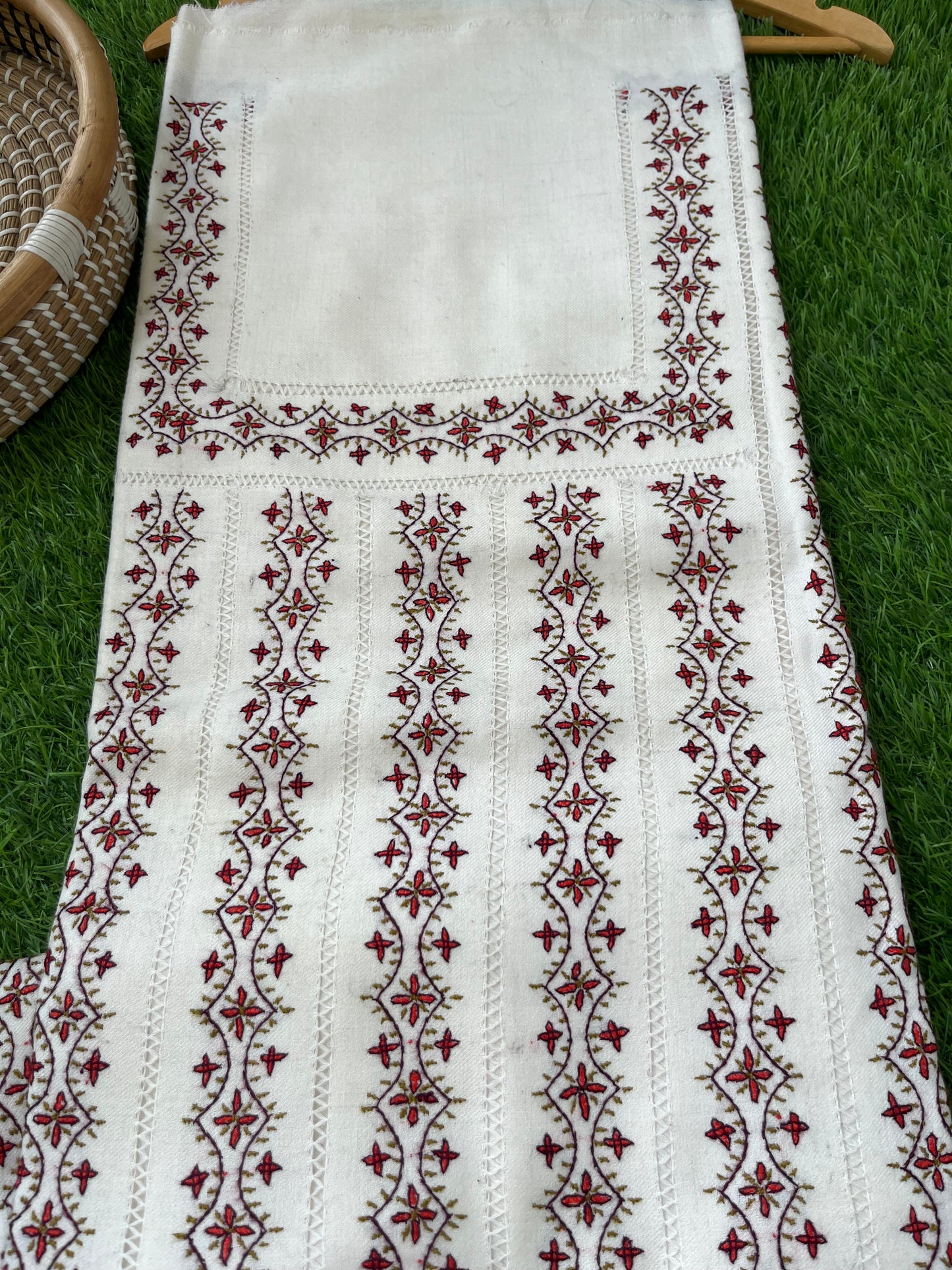 Woollen hand embroidered suit