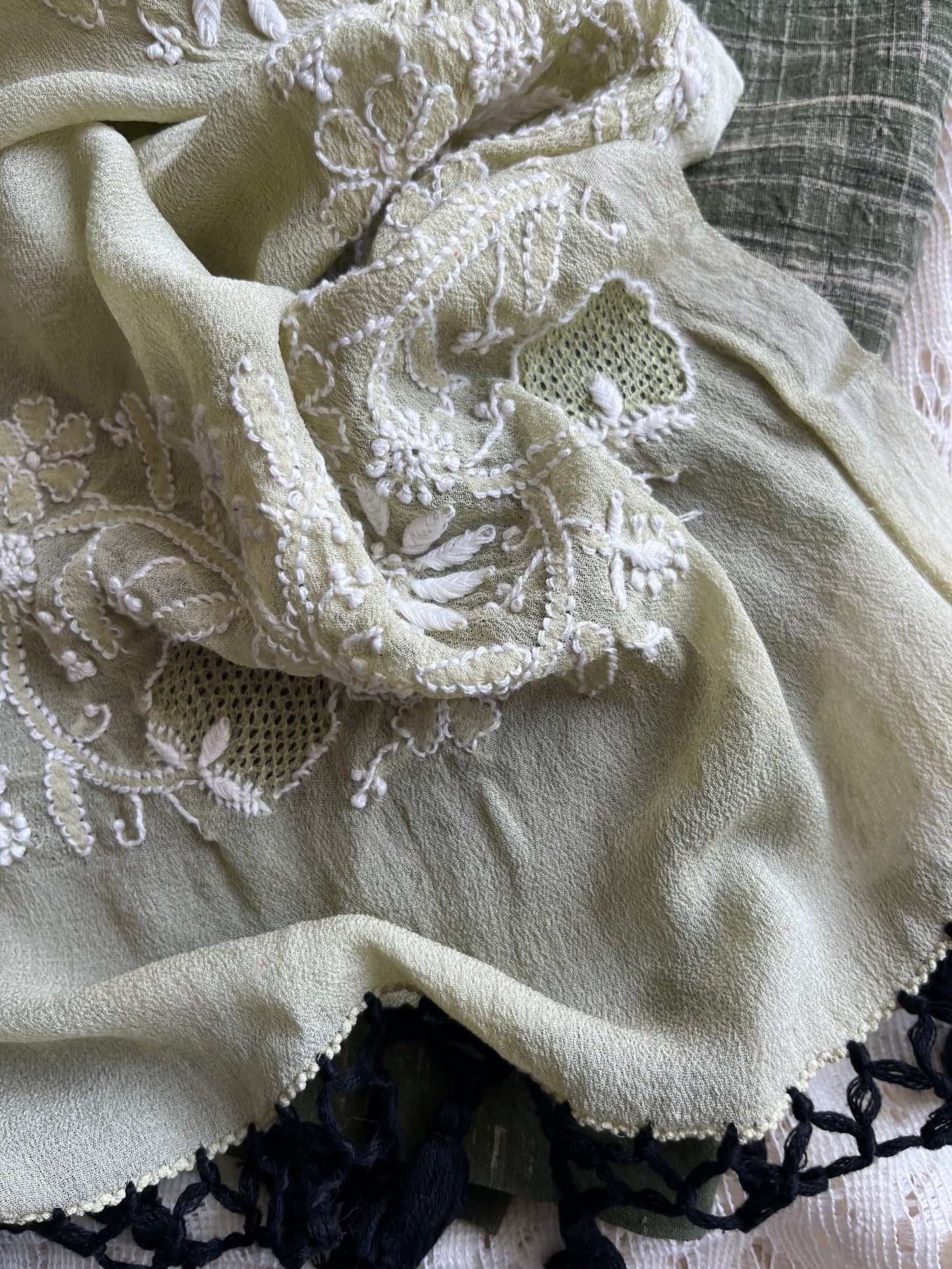 Cotton kurta bottom pure georgette chikankari bandhani dupatta