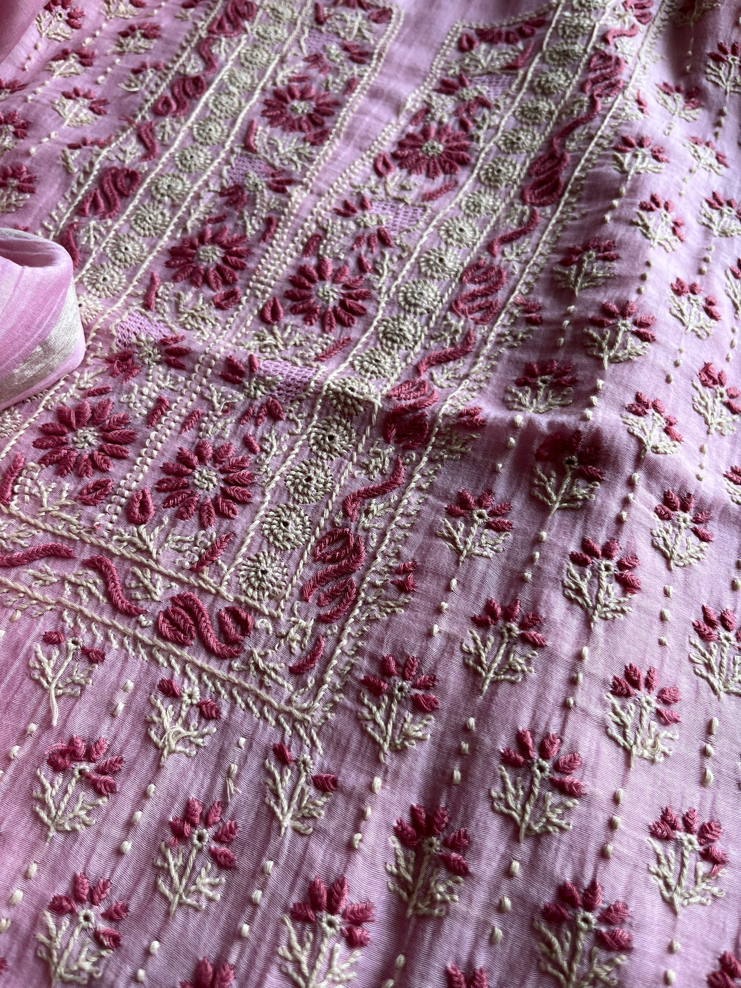 Chanderi Chikankari Kurta Dupatta