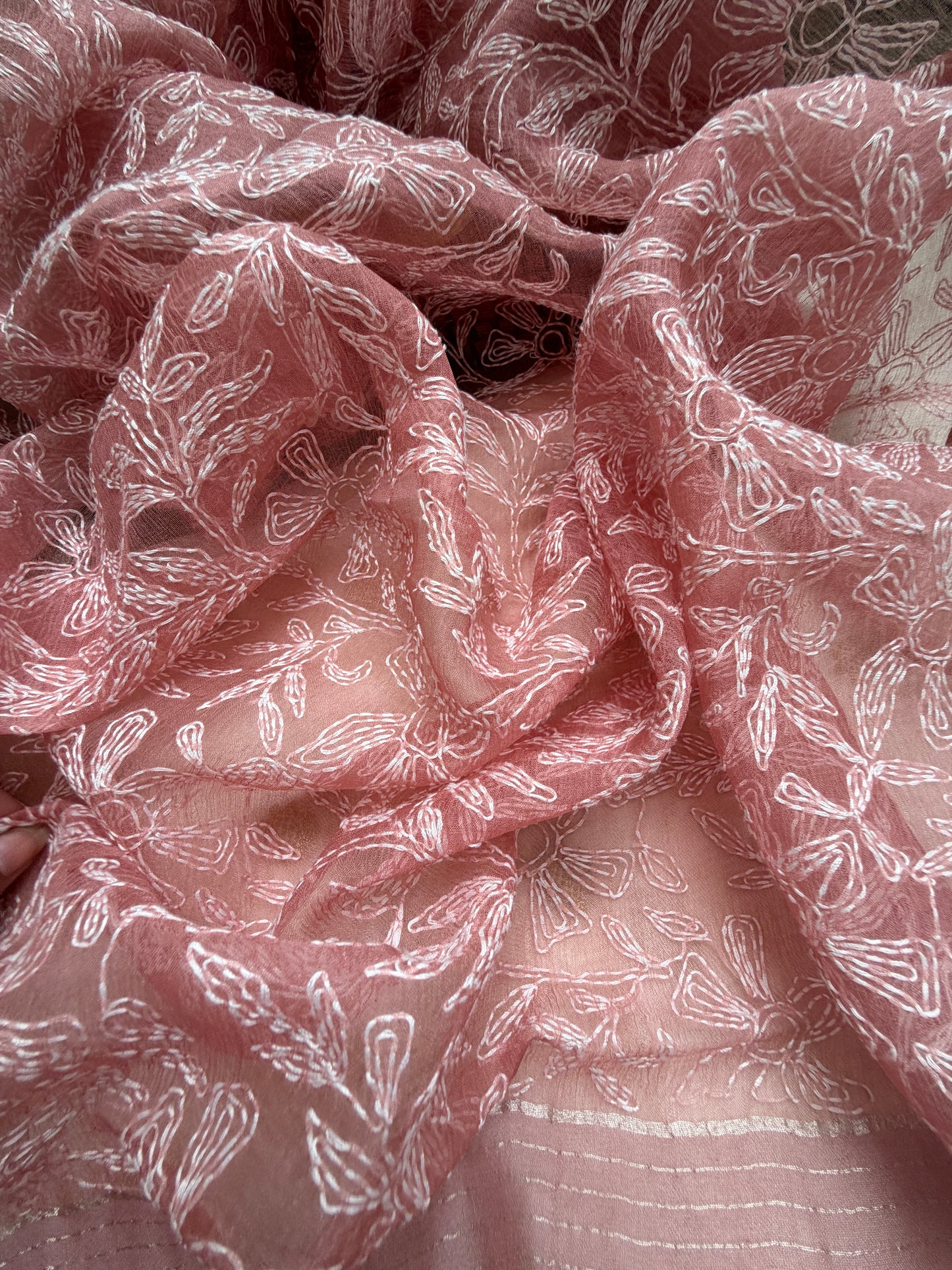 Chanderi banarasi booti Kurta bottom organza silk Dupatta