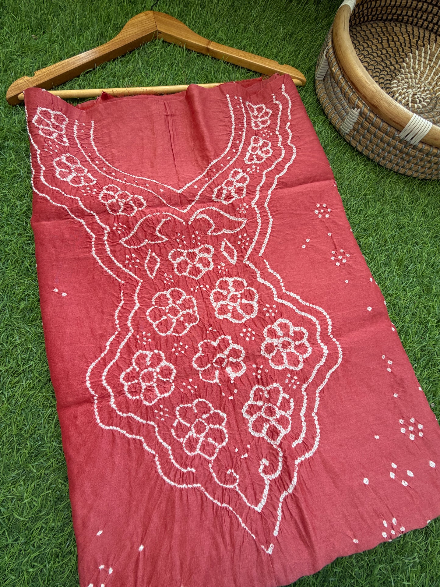 Chanderi Bandhani kurta dupatta