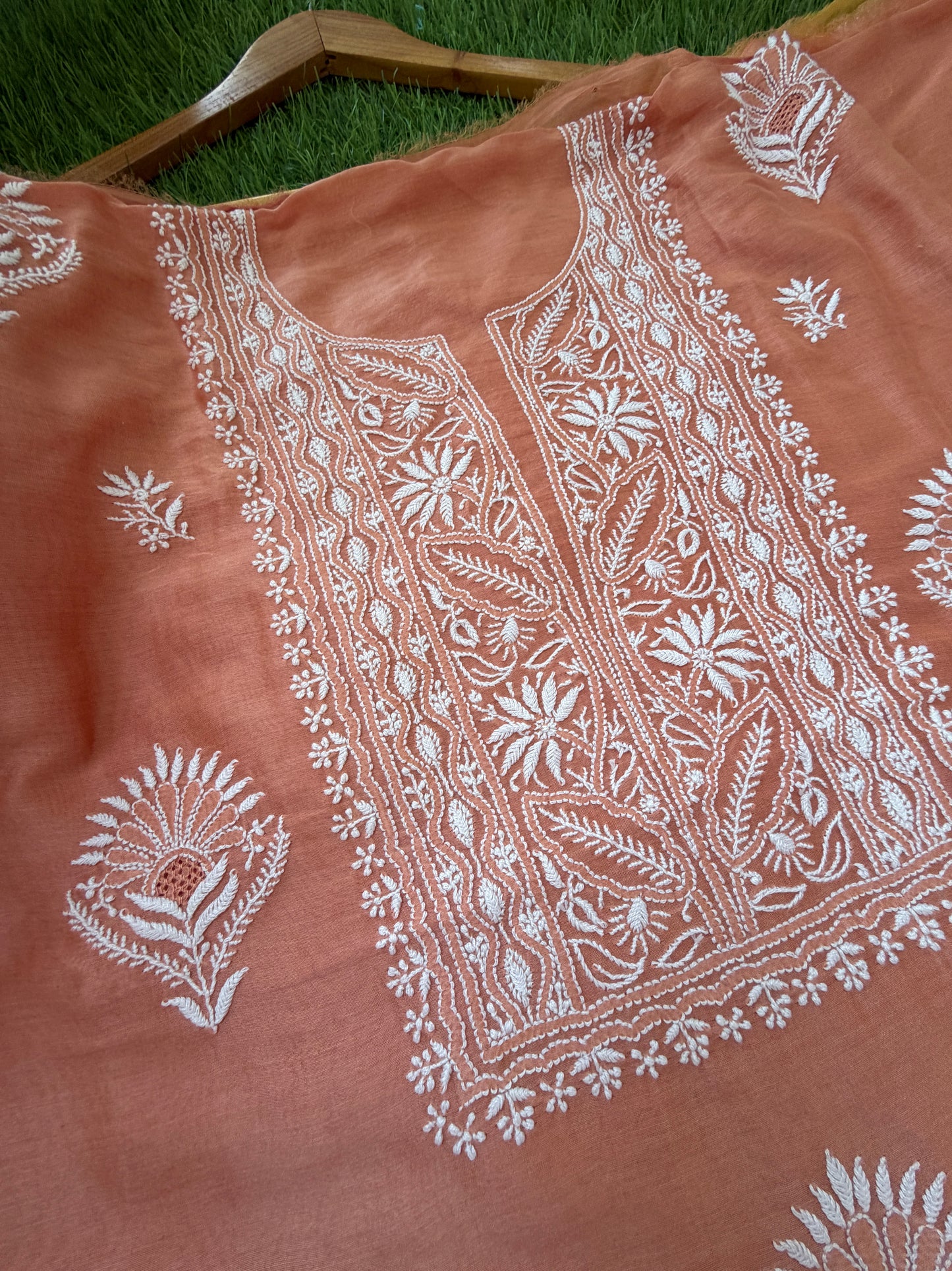 Chikankari chanderi Kurta