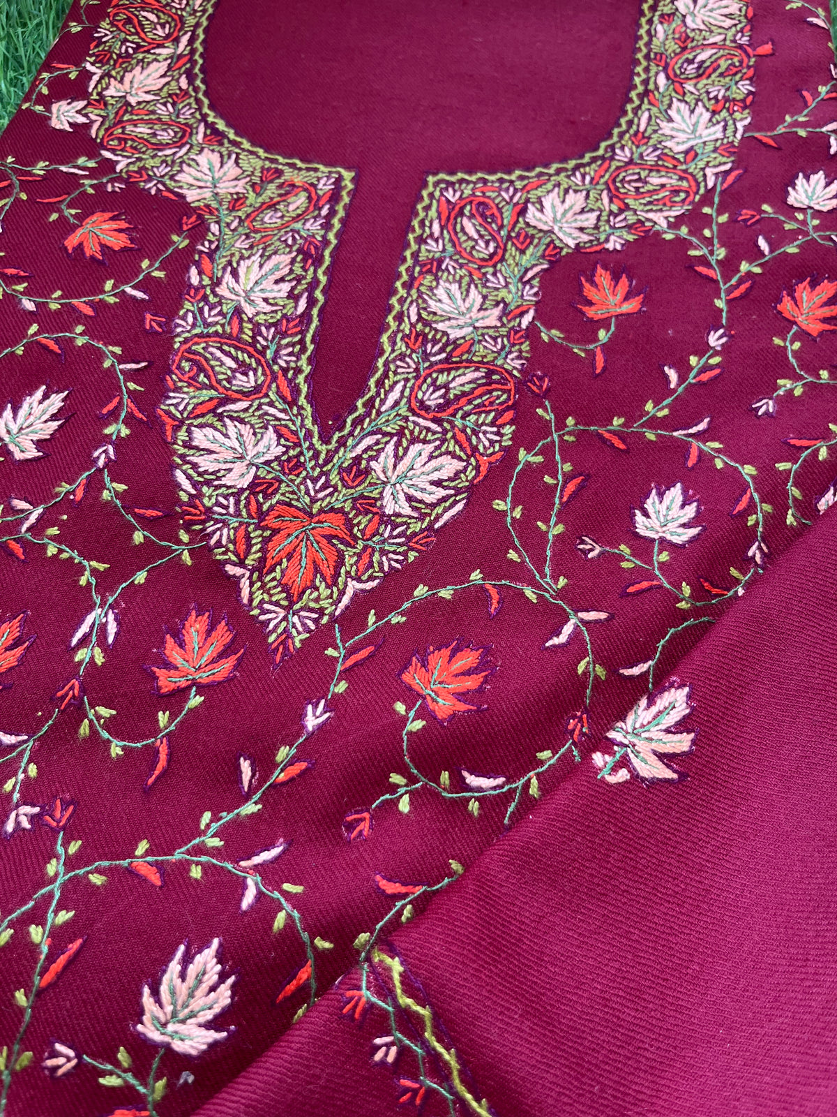 Woollen hand embroidered suit