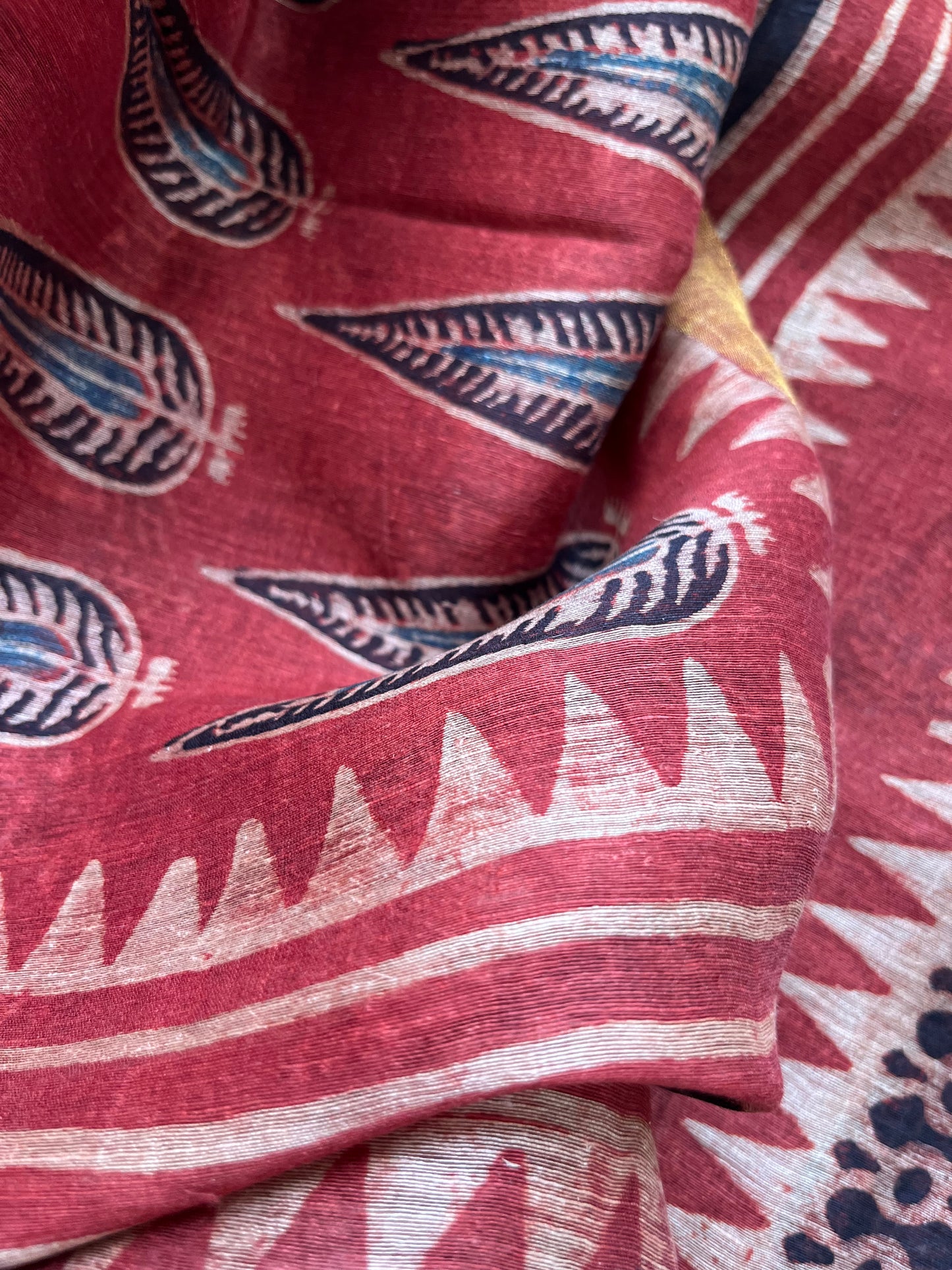 Linen Ajrakh Kurta and dupatta