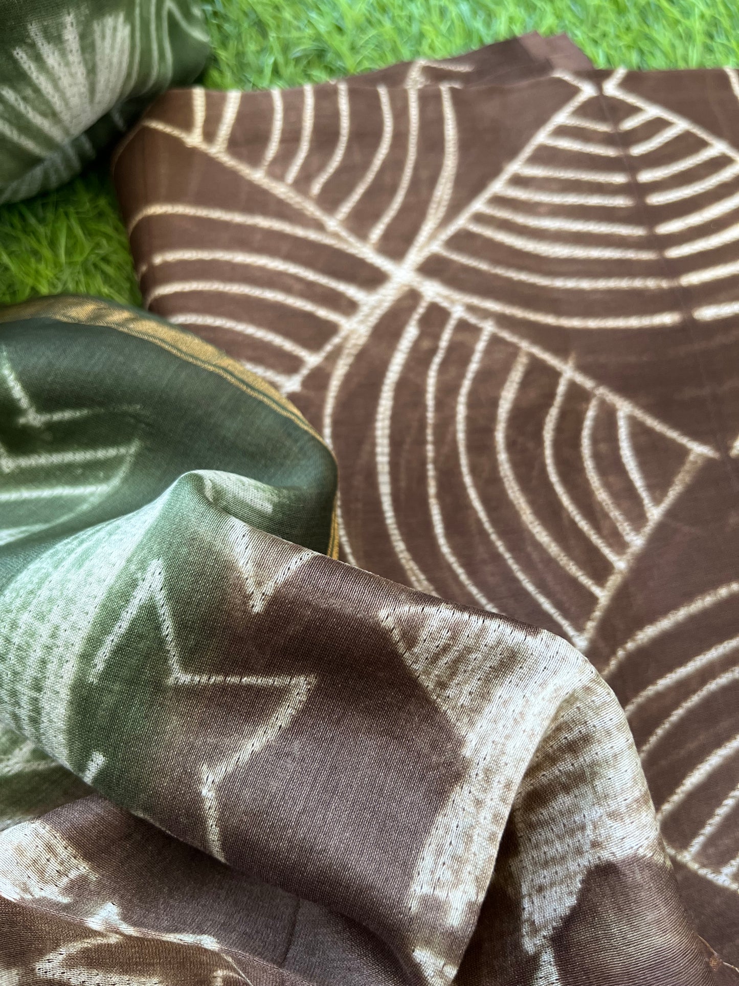 Shibori chanderi kurta dupatta