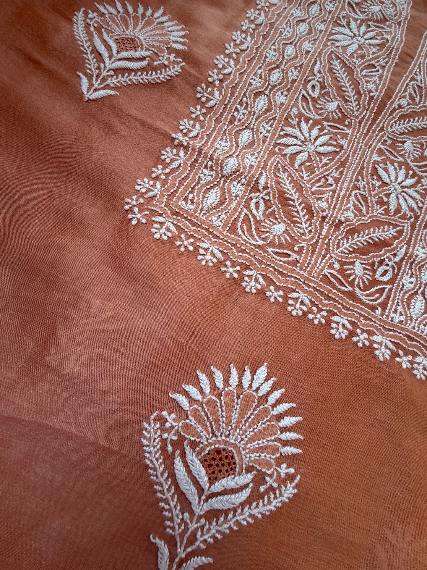 Chikankari chanderi Kurta
