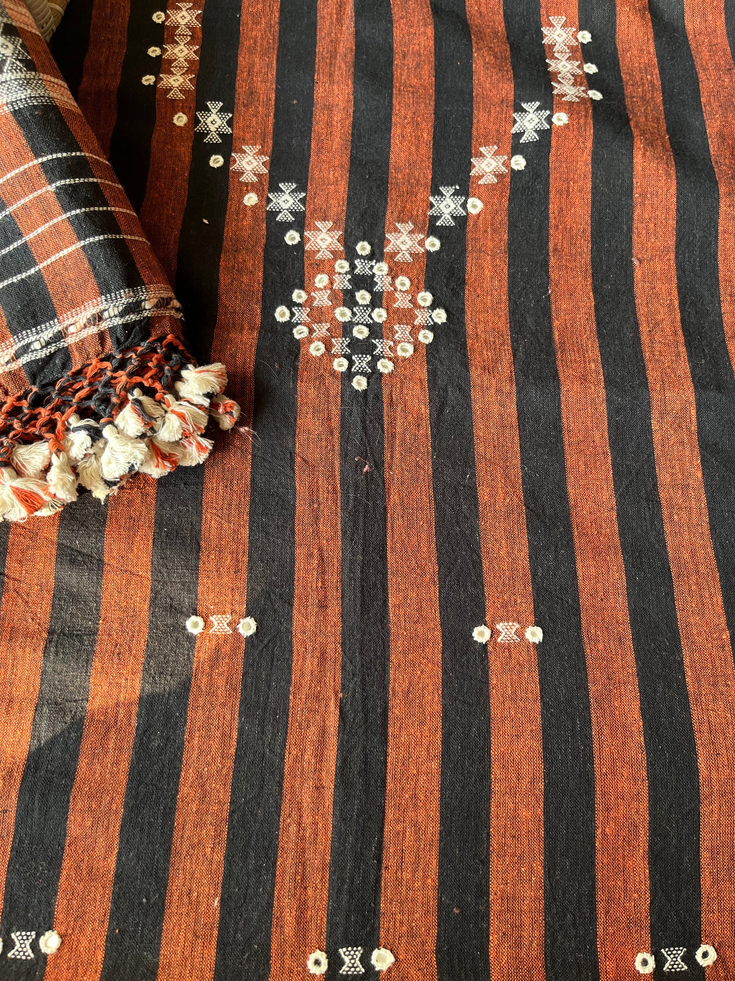 Handwoven organic kala Cotton kurta bottom dupatta