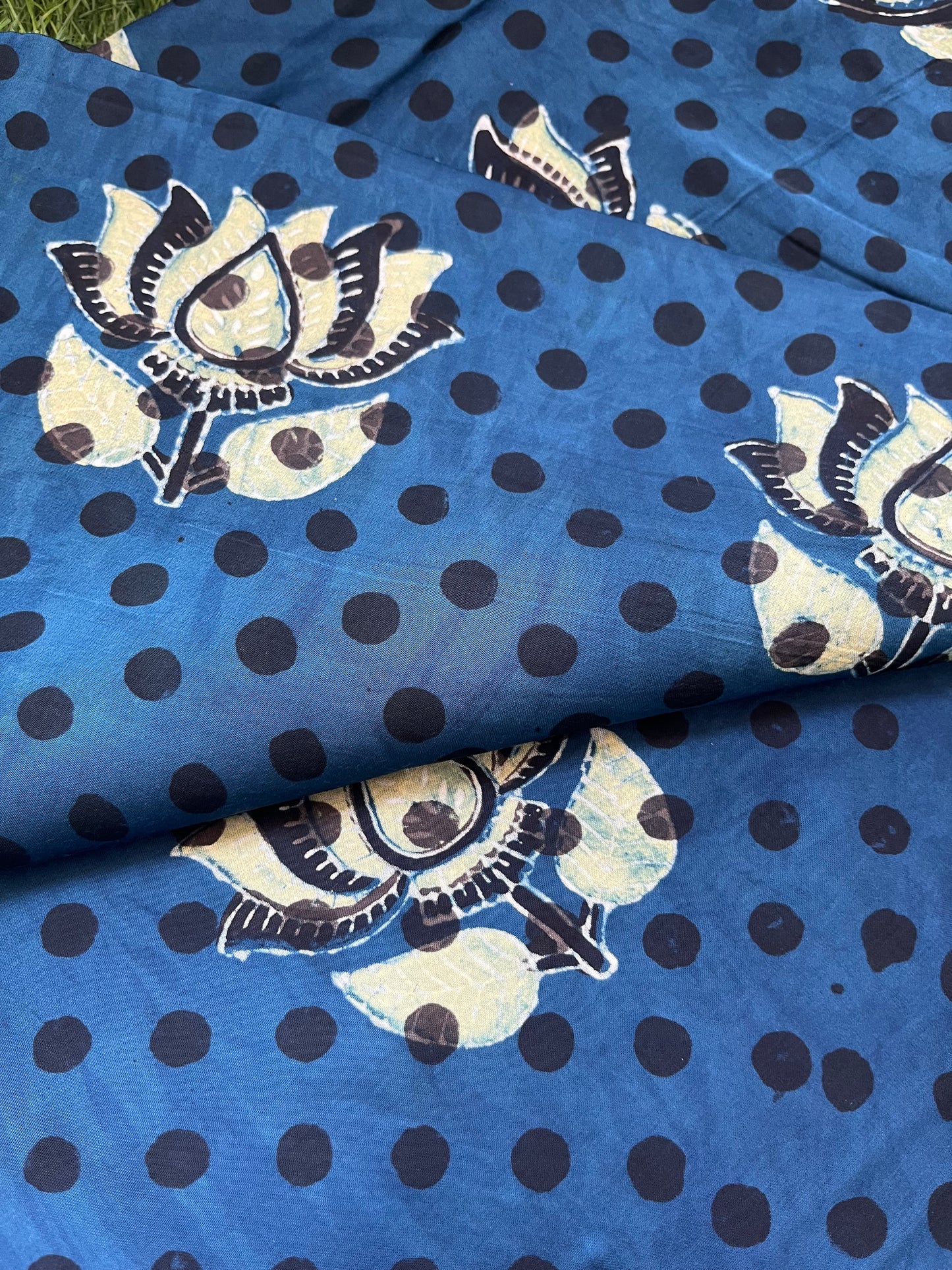 Modal Silk ajrakh fabric