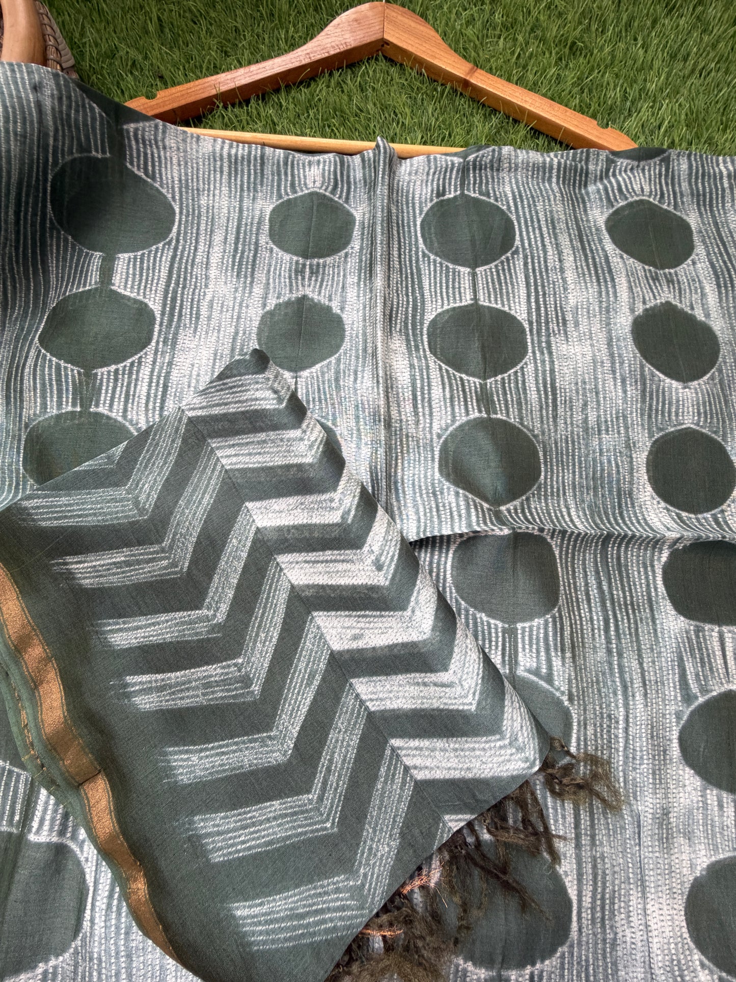 Chanderi Shibori kurta dupatta