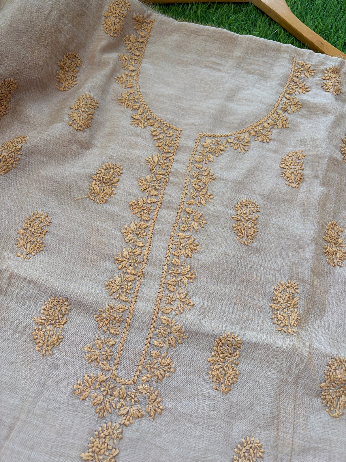 Chikankari chanderi Kurta