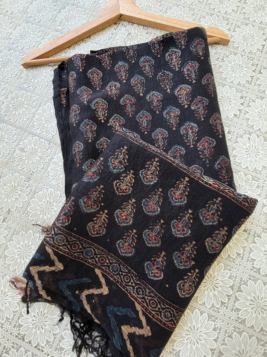 Linen Ajrakh Kurta and dupatta