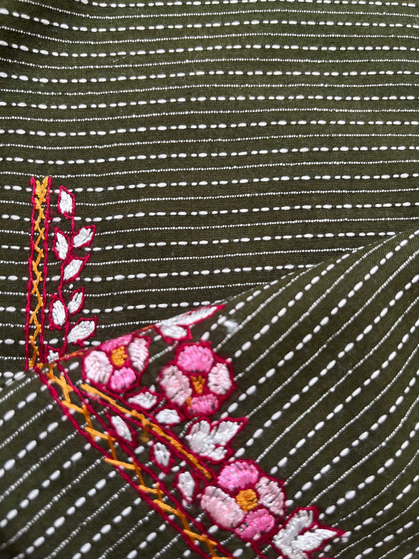 Cotton kashmiri work kurta