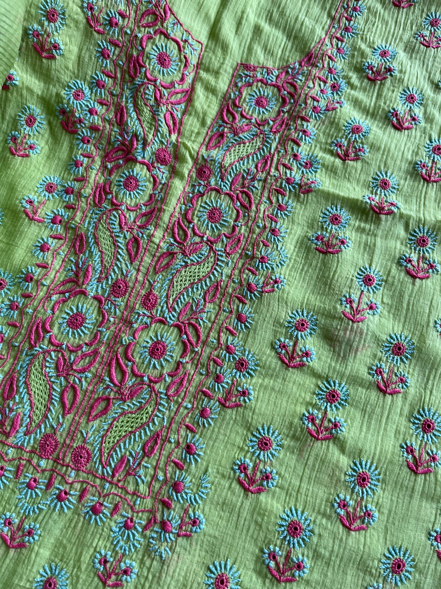 Chanderi Chikankari Kurta Dupatta