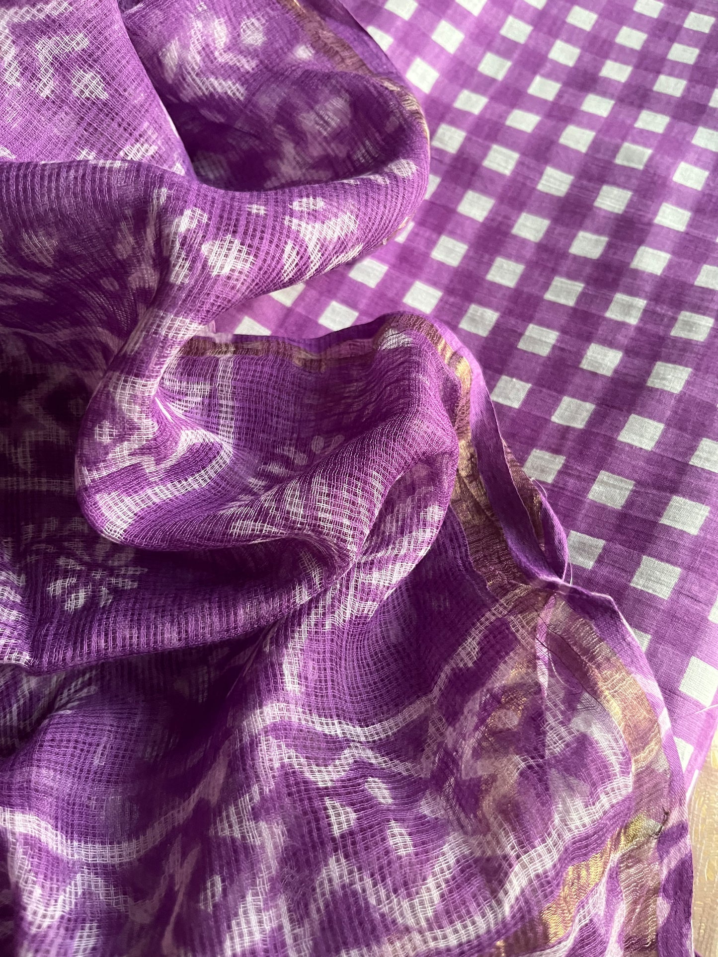 Cotton kurta bottom Kota Doria dupatta