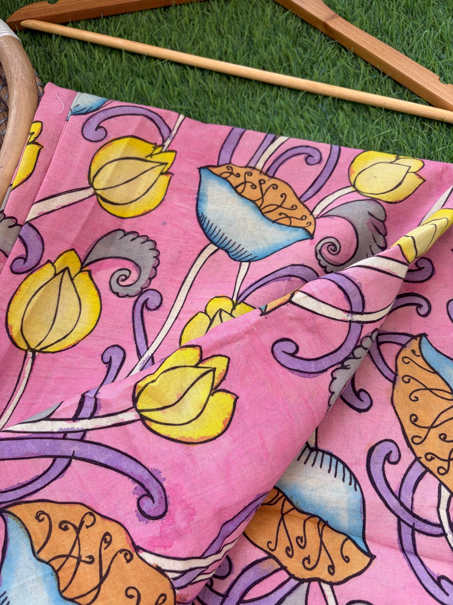 Cotton Kalamkari Fabric (hand painted)