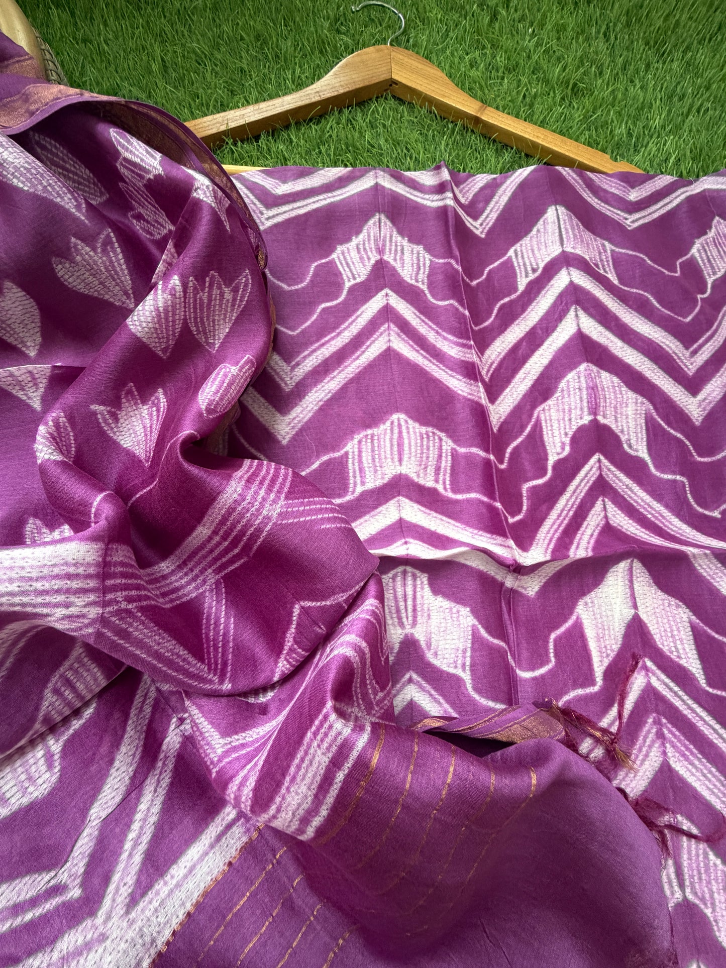 Chanderi Shibori kurta dupatta