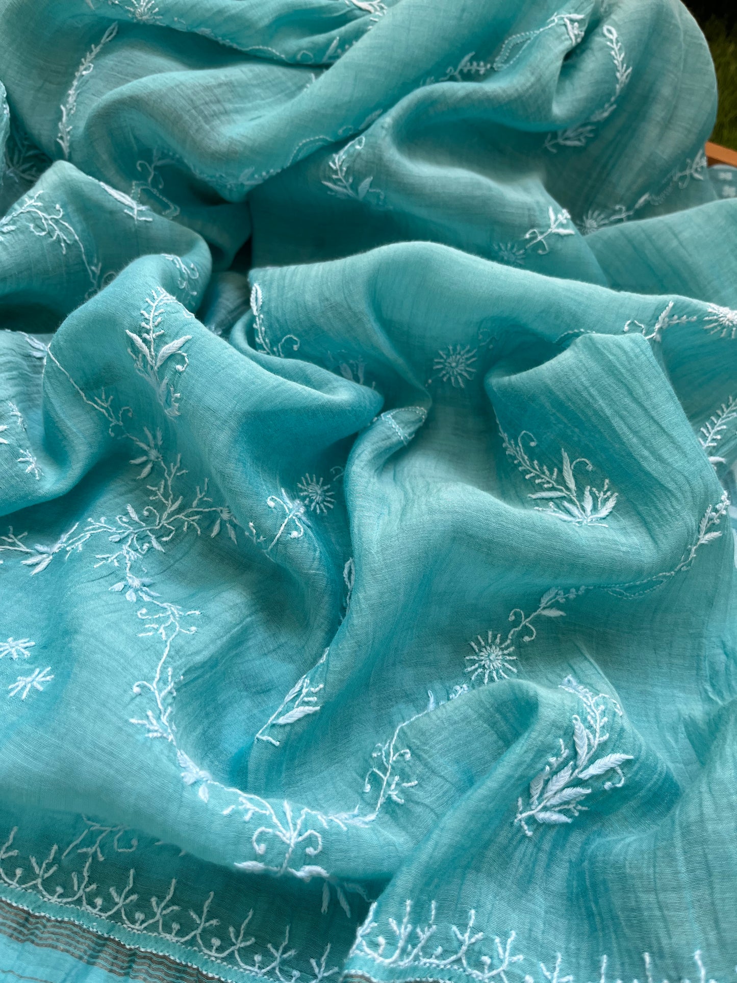 Jaamdani kurta chikankari dupatta