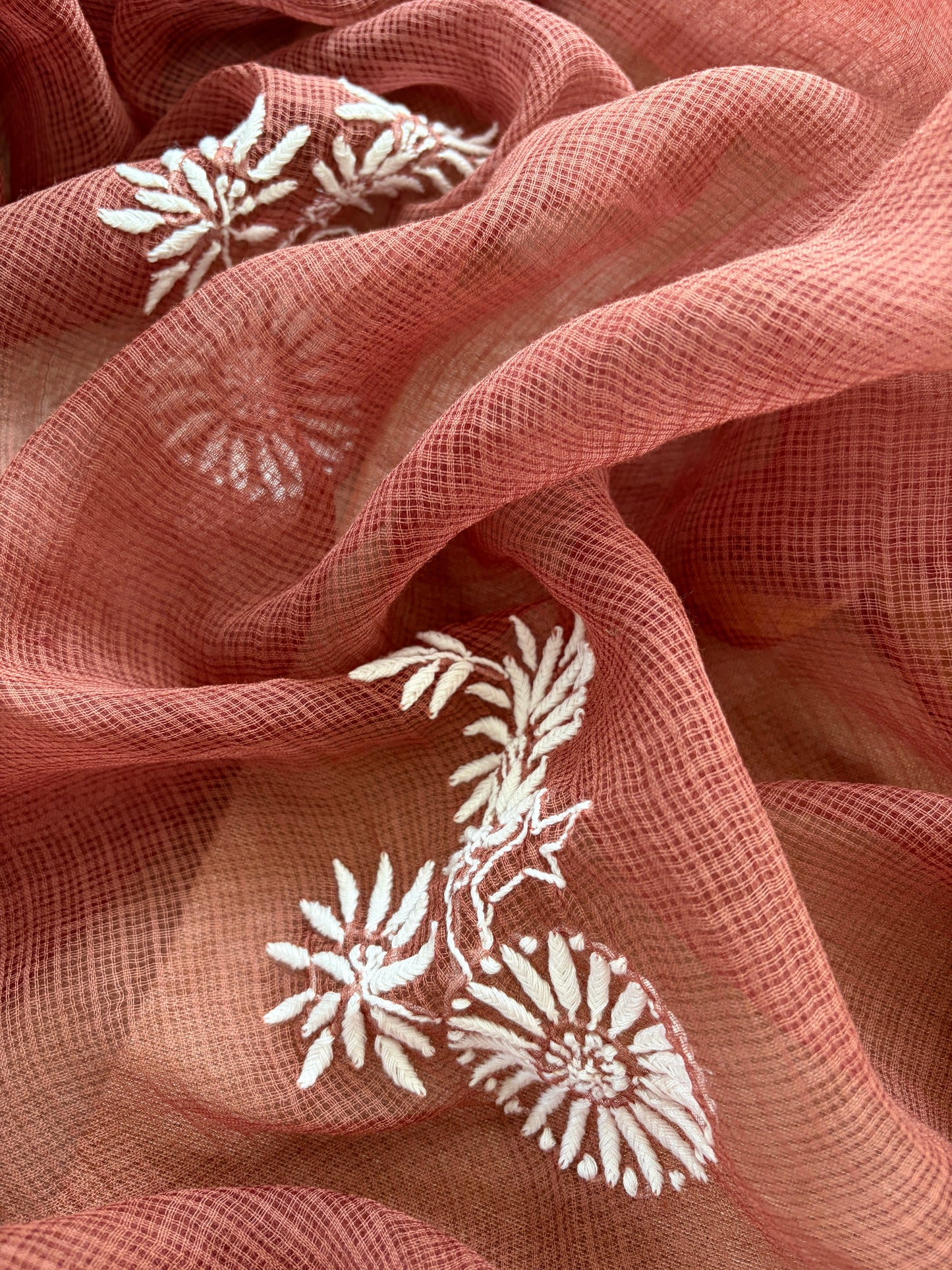Mangalgiri kurta bottom Kota Doria chikankari dupatta
