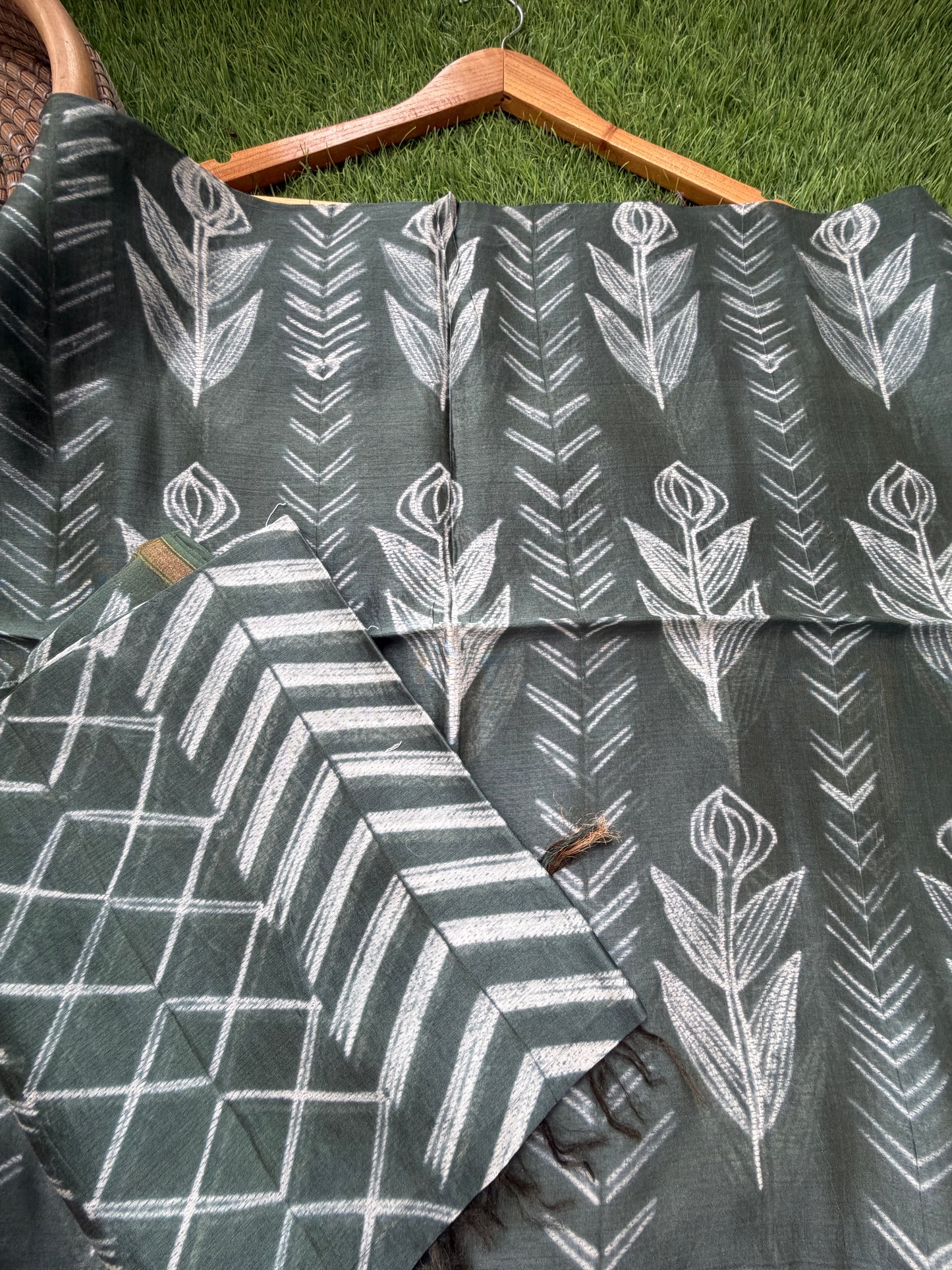 Chanderi Shibori kurta dupatta