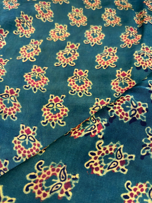 Modal Silk ajrakh fabric