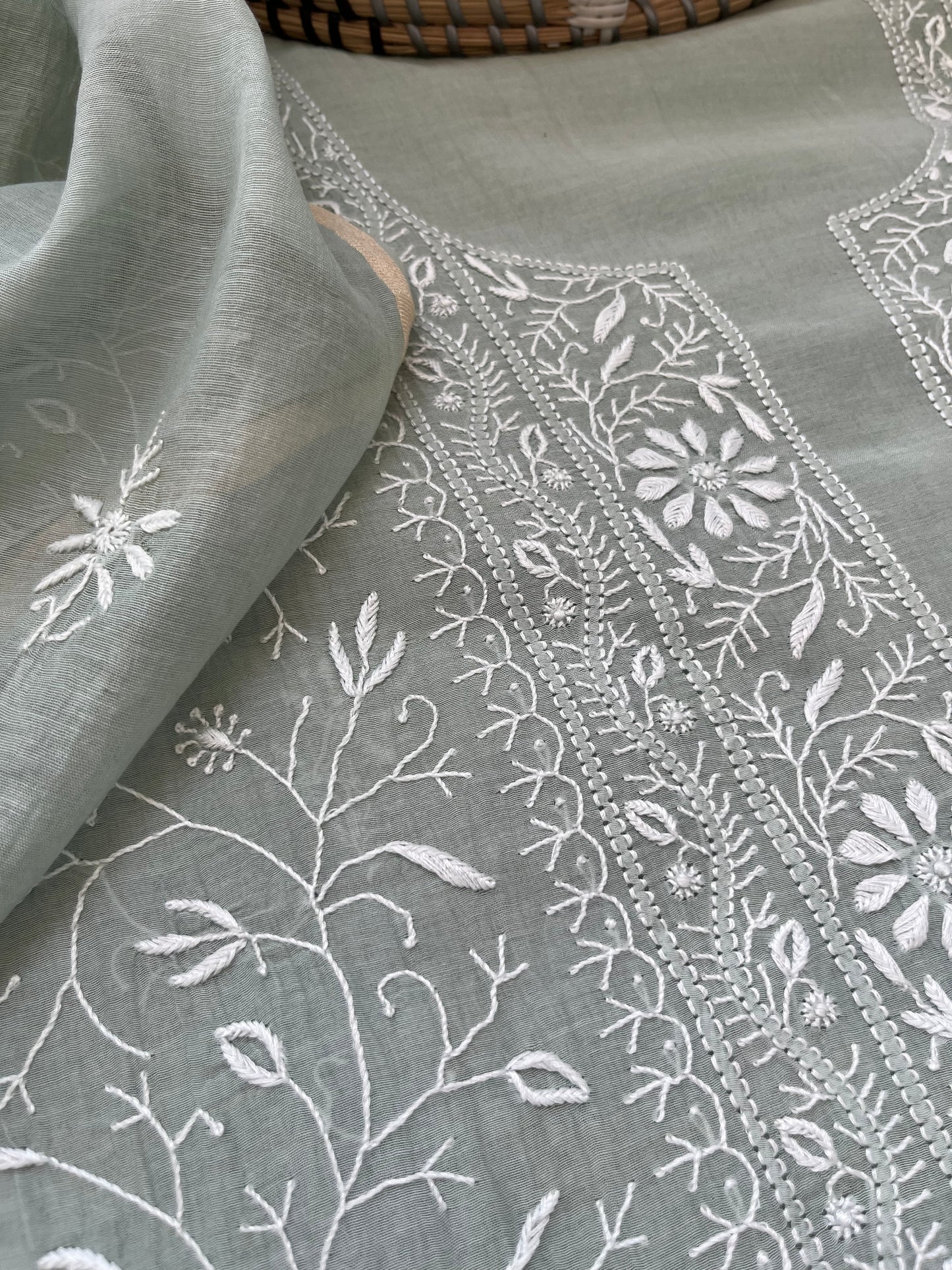 Chanderi Chikankari Kurta Dupatta