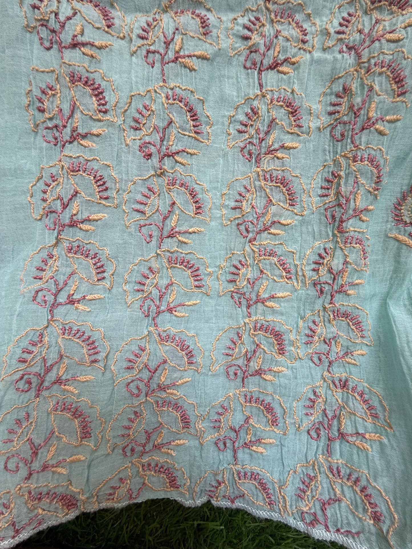 Chikankari chanderi Kurta