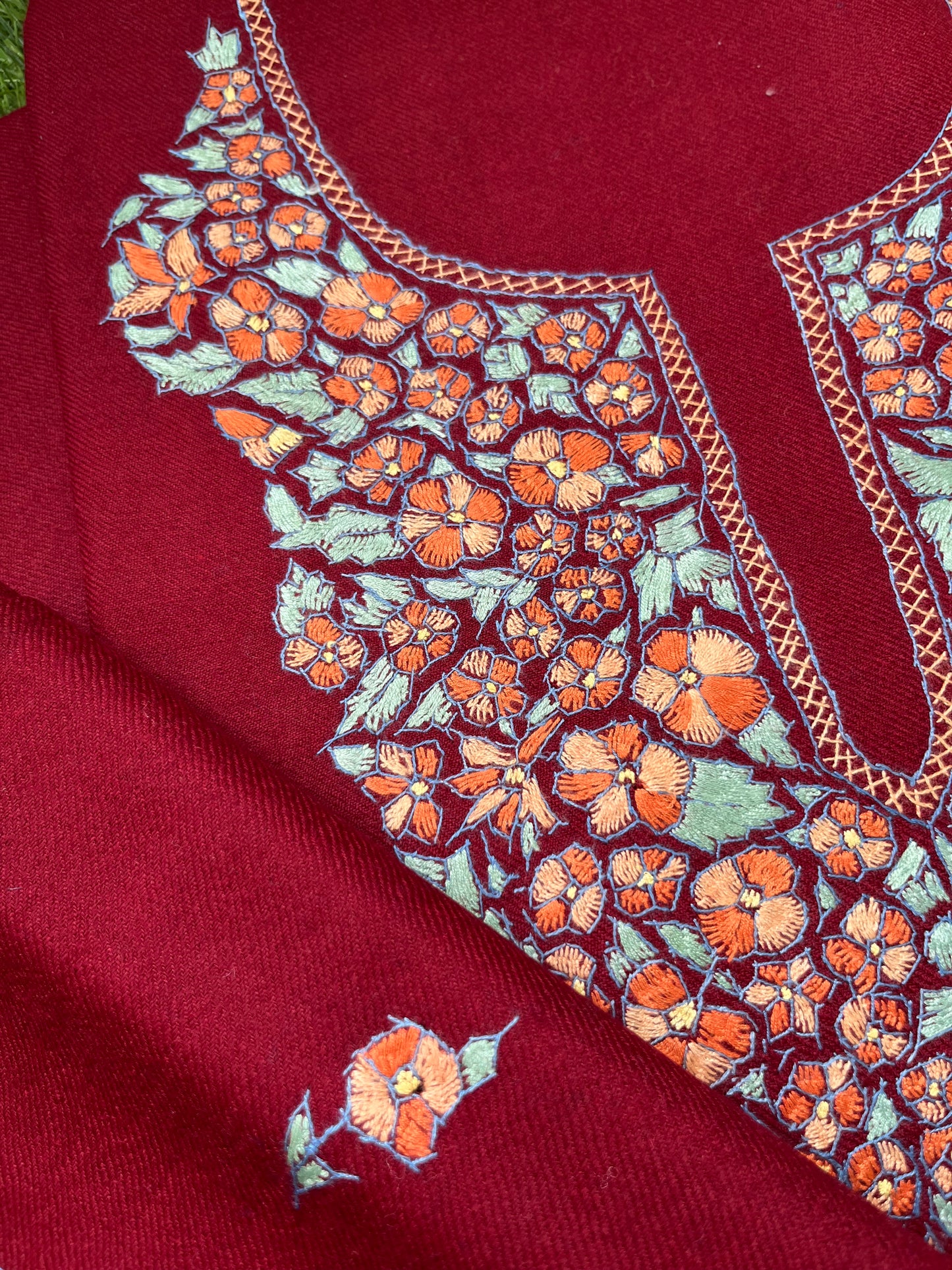 Woollen hand embroidered suit