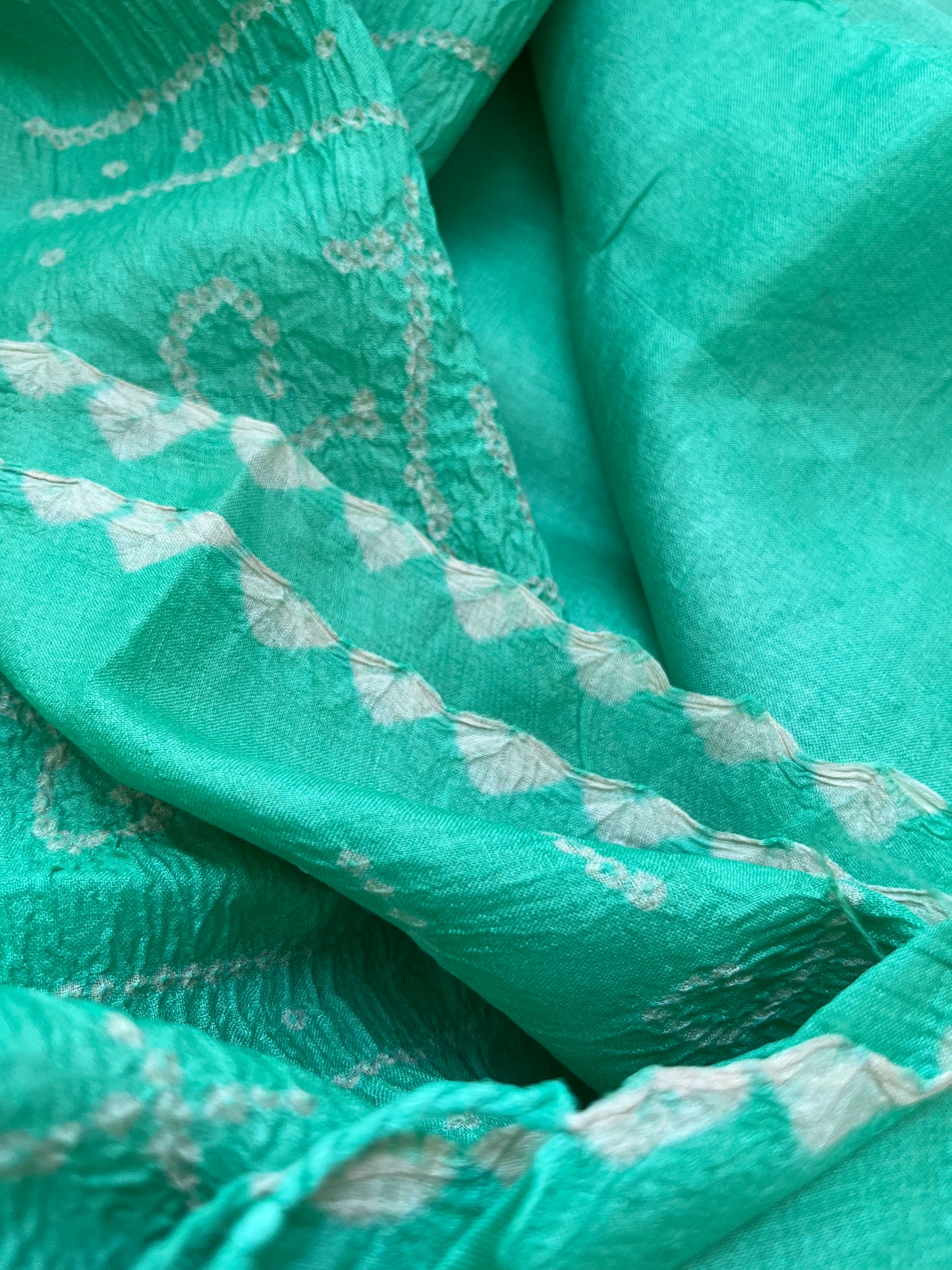 Tussar silk Bandhani dupatta plain kurta