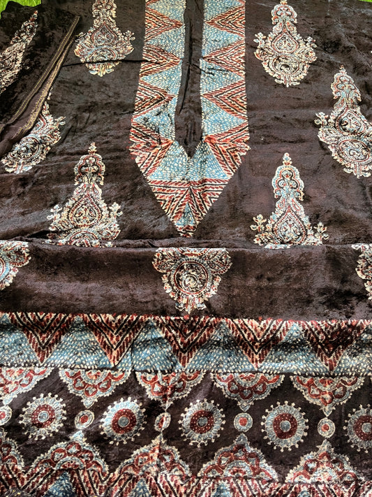Velvet Ajrakh Kurta