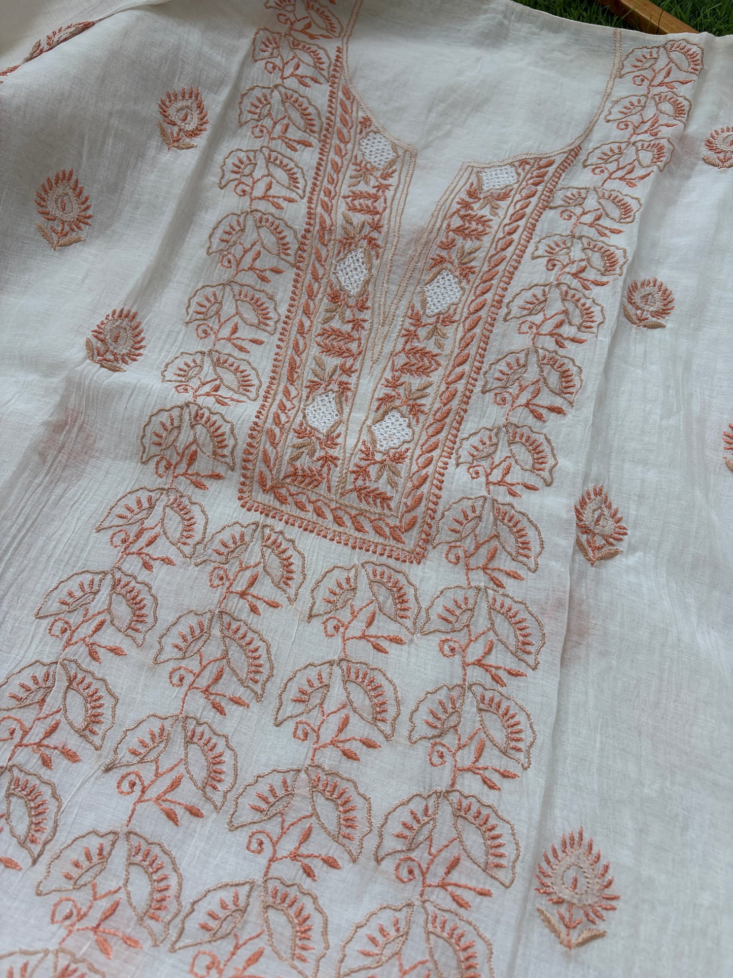 Chanderi Chikankari Kurta Dupatta
